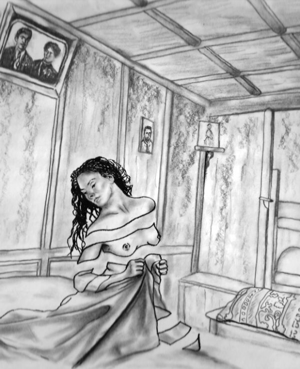 Drawing - Eva in the Chalet
