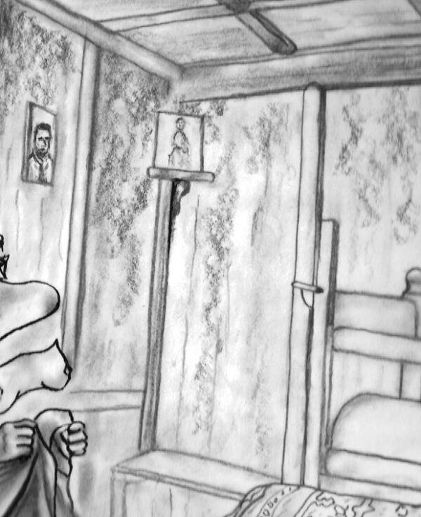 Drawing - Eva in the Chalet - Image 3