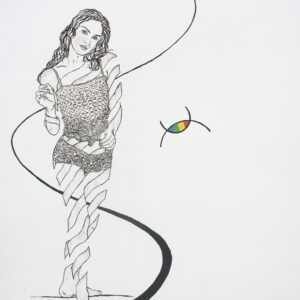 Drawing- Eva pencil and oil