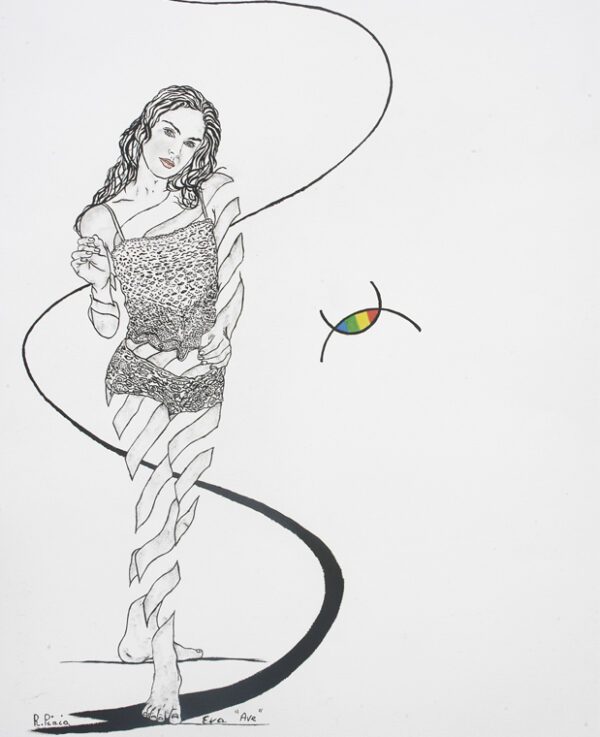 Drawing- Eva pencil and oil